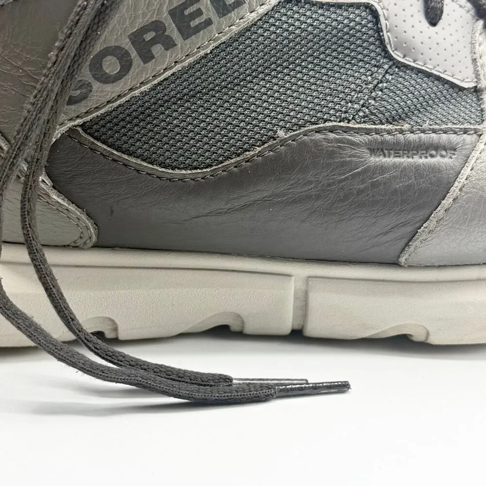 Sorel Men's Explorer Next Sneaker Mid Waterproof Shoes in a Grey and Black - US